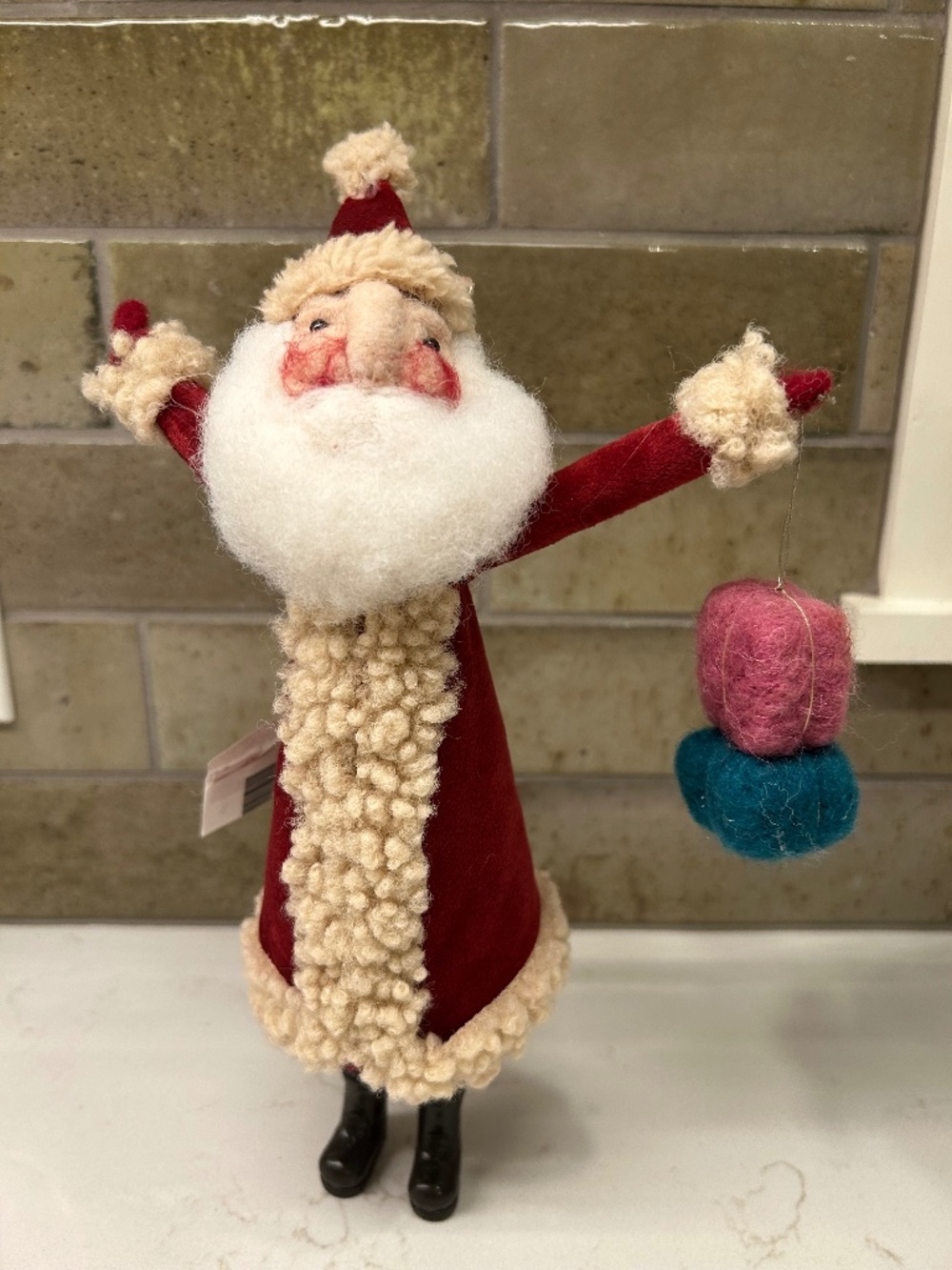 Adorable santa with gifts